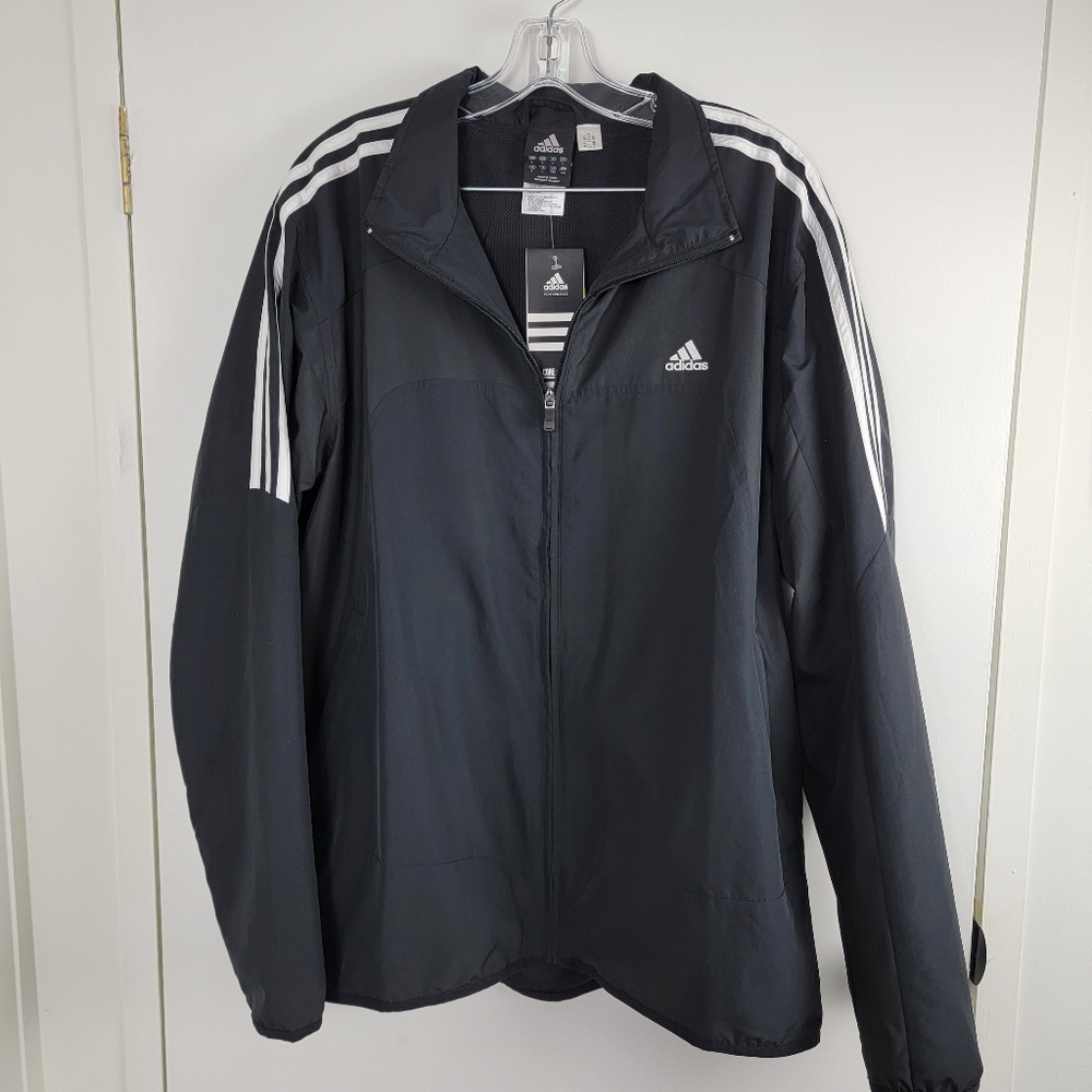 adidas Originals Windbreaker Jacket In Black Sz L